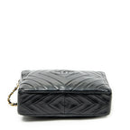 Sac à bandoulière CC Tassel Camera Bag en cuir d'agneau matelassé noir