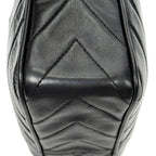 Sac à bandoulière CC Tassel Camera Bag en cuir d'agneau matelassé noir
