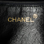 Sac à bandoulière CC Tassel Camera Bag en cuir d'agneau matelassé noir