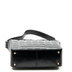 Shoulder Bag CC Square Zip Hobo Black Quilted Chocobar Leather