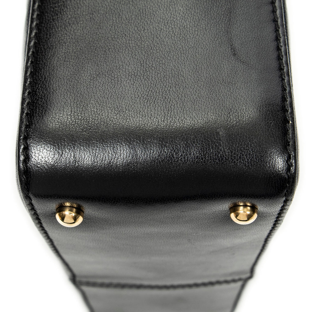 Shoulder Bag CC Square Zip Hobo Black Quilted Chocobar Leather
