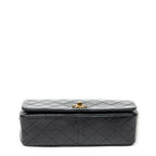 Shoulder Bag Mademoiselle Full Flap Black Quilted Lambskin Leather