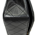Shoulder Bag Mademoiselle Full Flap Black Quilted Lambskin Leather