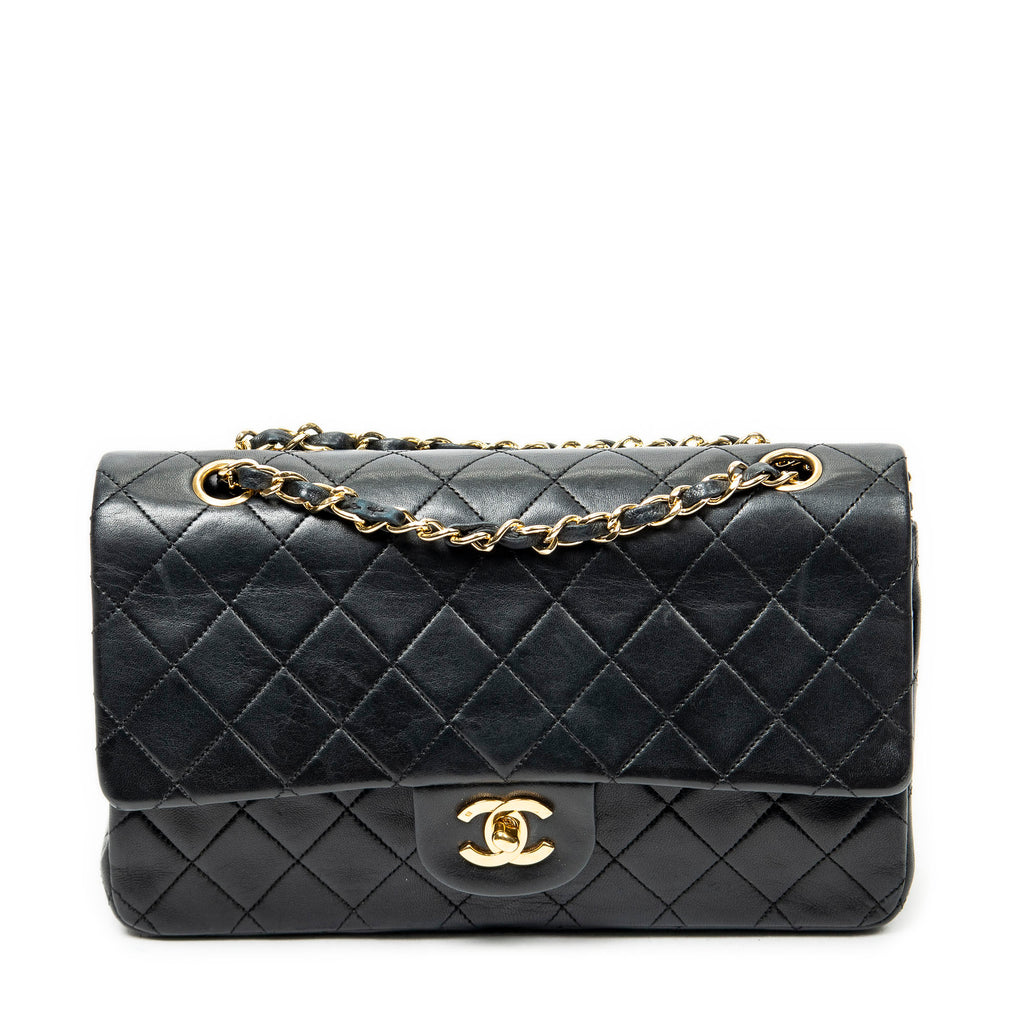 Shoulder Bag Classic Double Flap 26 Black Quilted Lambskin Leather