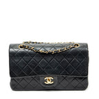 Shoulder Bag Classic Double Flap 26 Black Quilted Lambskin Leather