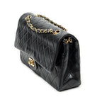 Shoulder Bag Classic Double Flap 26 Black Quilted Lambskin Leather