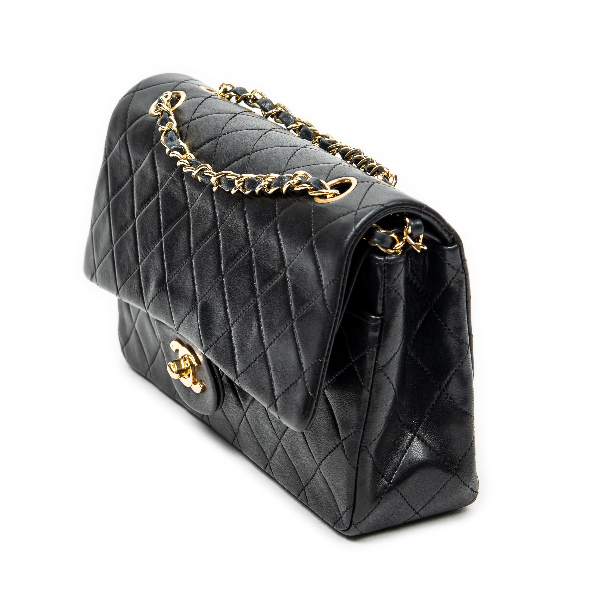 Shoulder Bag Classic Double Flap 26 Black Quilted Lambskin Leather
