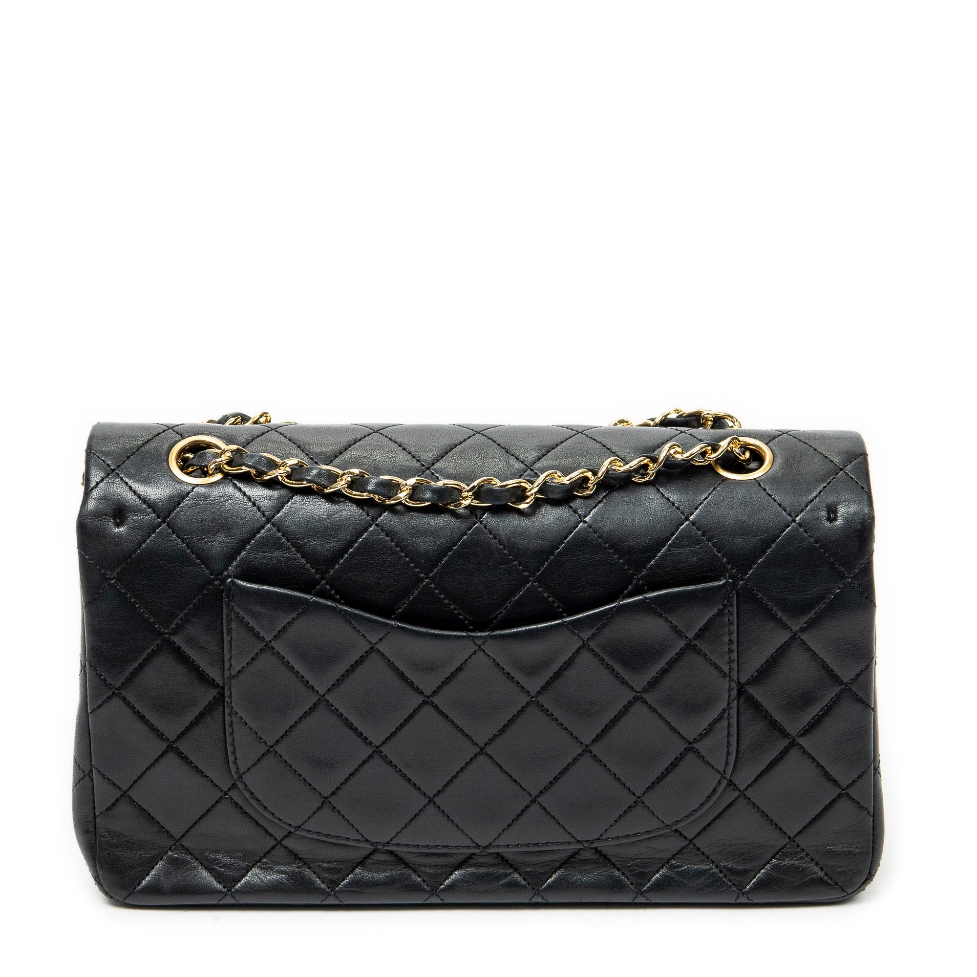 Shoulder Bag Classic Double Flap 26 Black Quilted Lambskin Leather