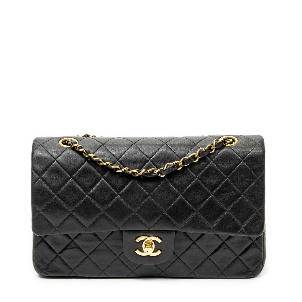 Shoulder Bag Classic Double Flap 26 Black Quilted Lambskin Leather
