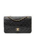 Shoulder Bag Classic Double Flap 26 Black Quilted Lambskin Leather