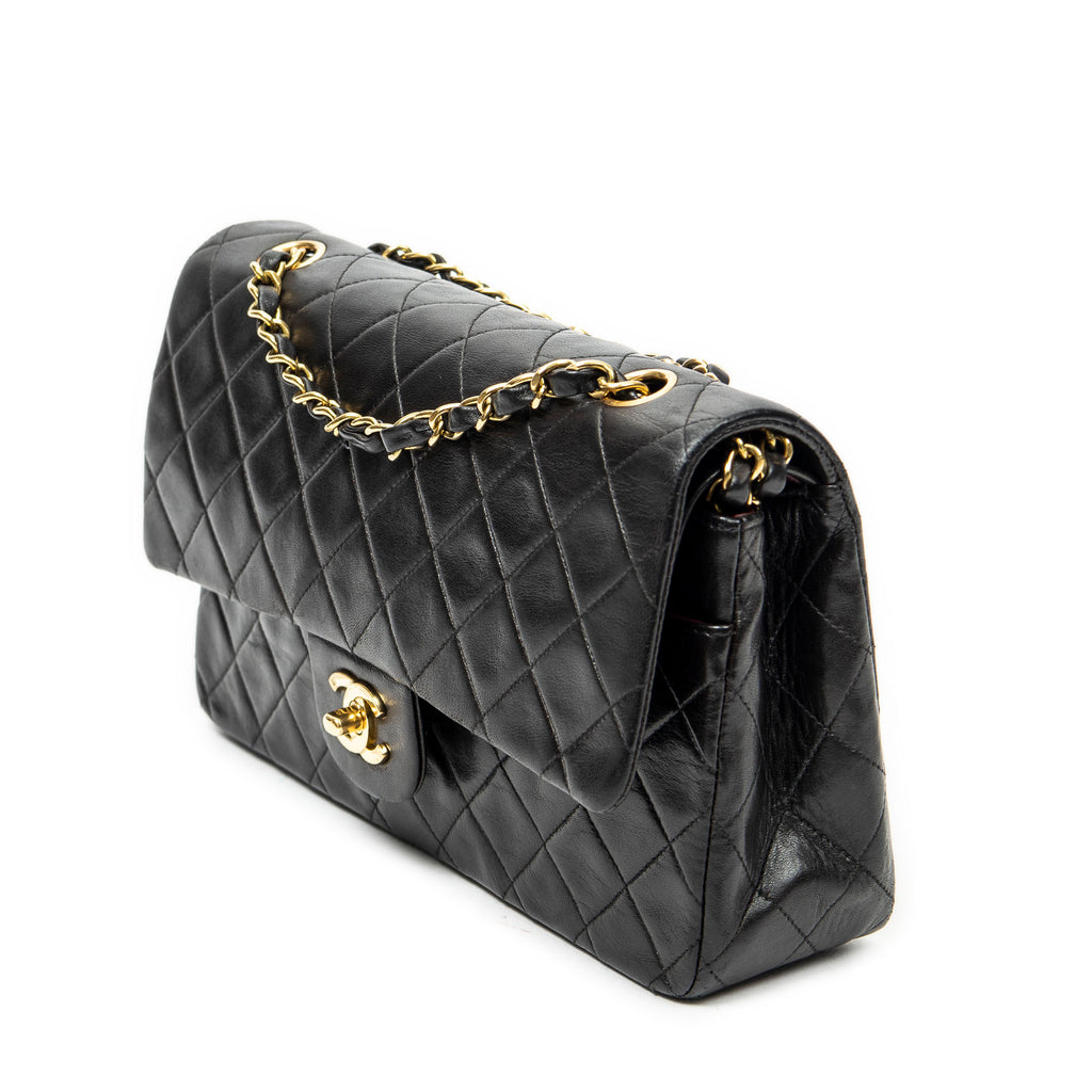 Shoulder Bag Classic Double Flap 26 Black Quilted Lambskin Leather