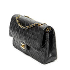 Shoulder Bag Classic Double Flap 26 Black Quilted Lambskin Leather