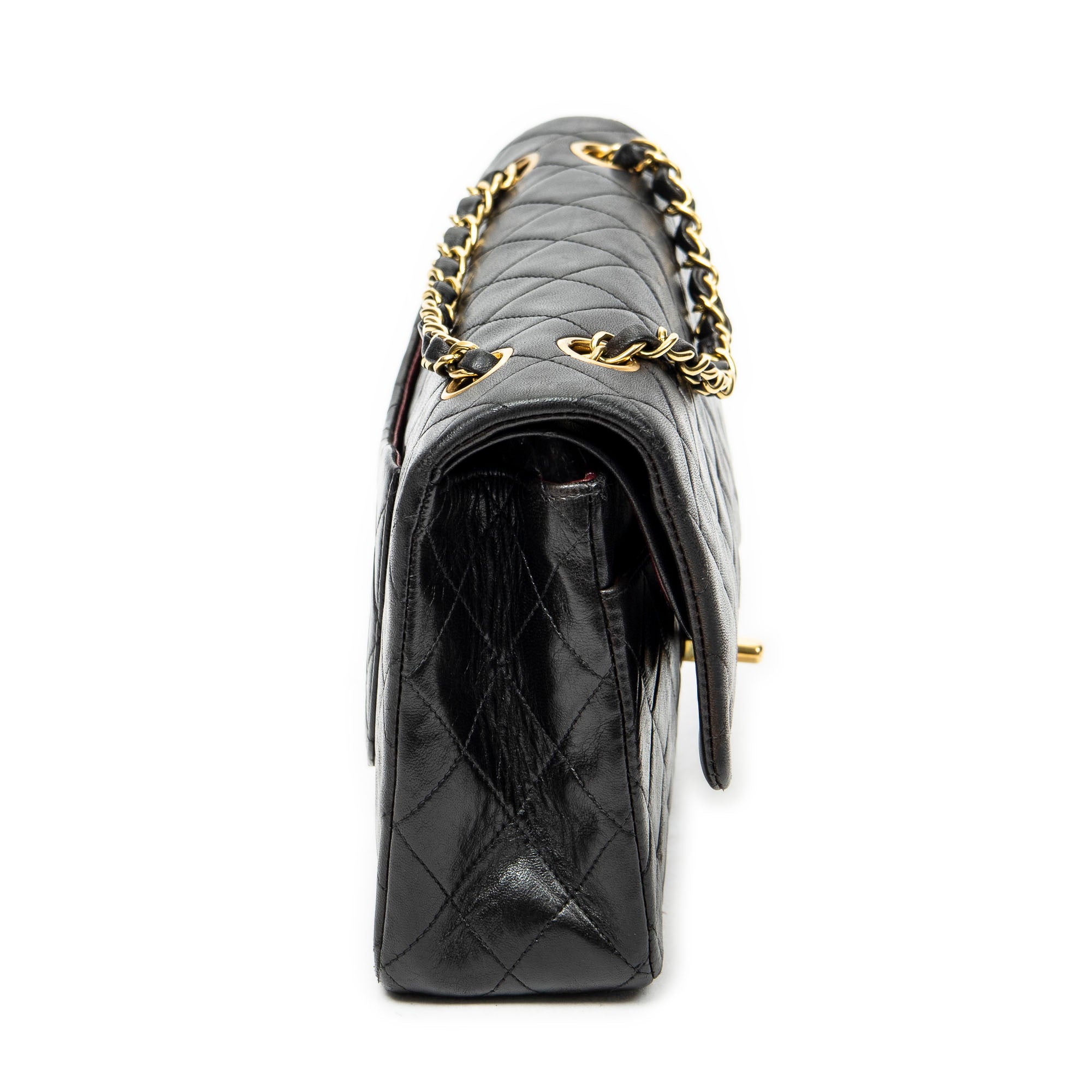 Shoulder Bag Classic Double Flap 26 Black Quilted Lambskin Leather