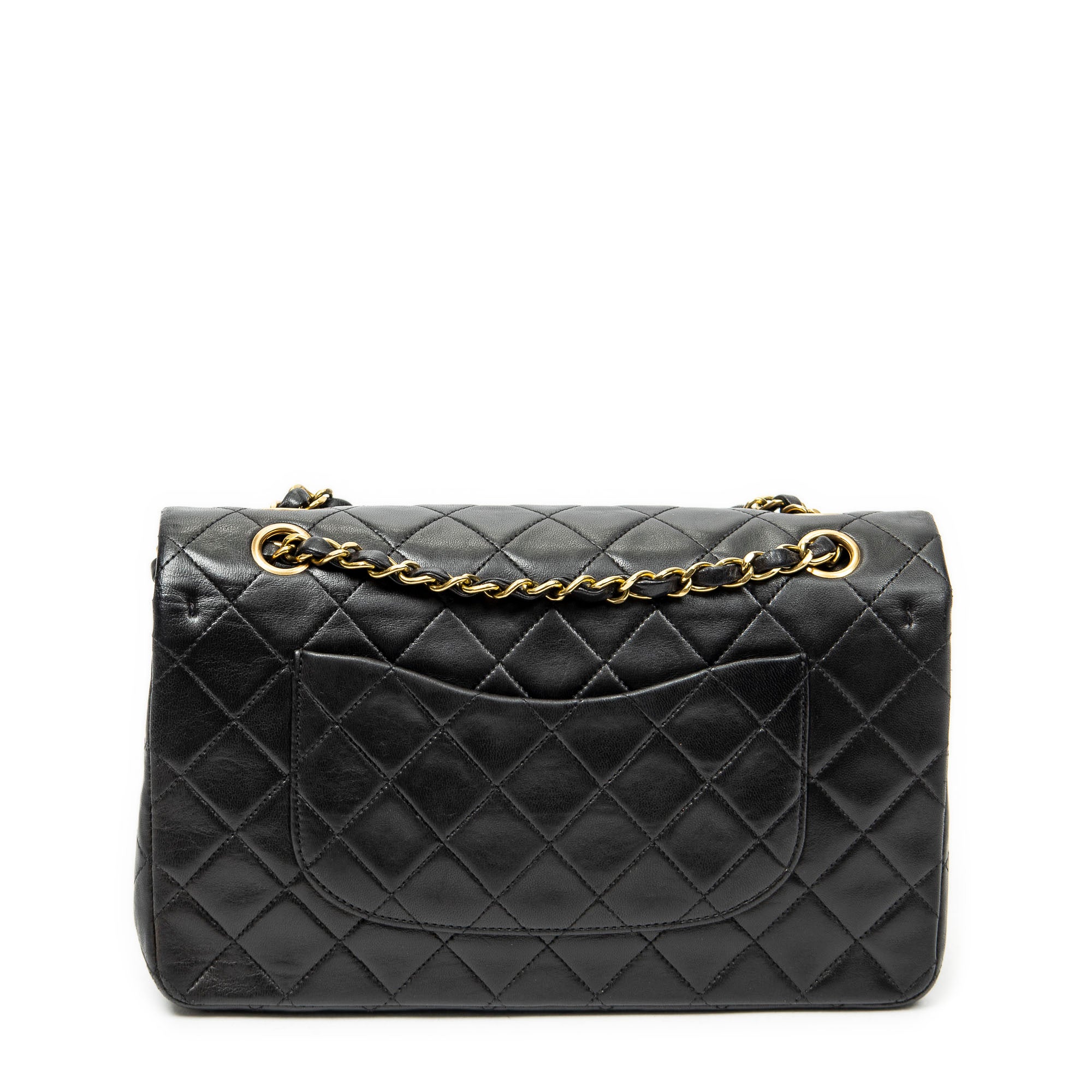 Shoulder Bag Classic Double Flap 26 Black Quilted Lambskin Leather