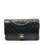 Shoulder Bag Classic Double Flap 26 Black Quilted Lambskin Leather