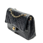 Shoulder Bag Classic Double Flap 26 Black Quilted Lambskin Leather