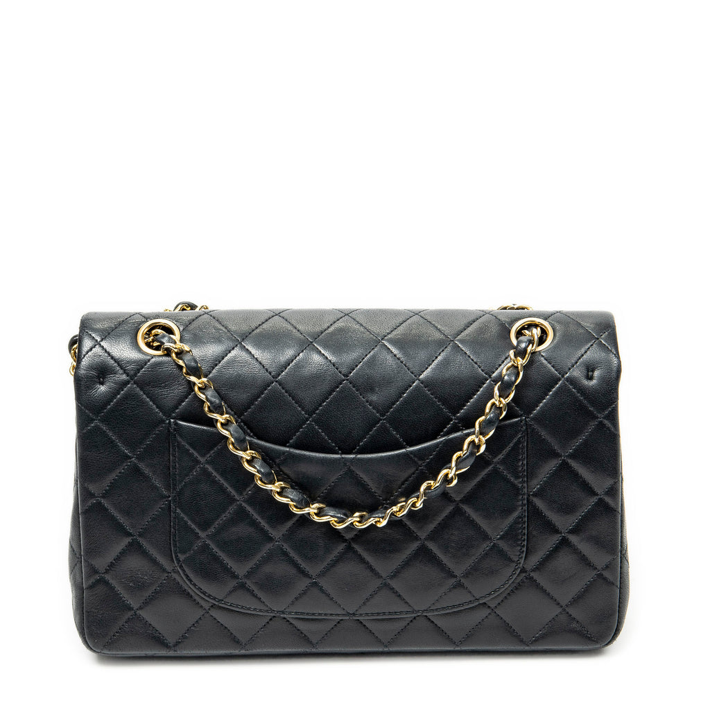 Shoulder Bag Classic Double Flap 26 Black Quilted Lambskin Leather