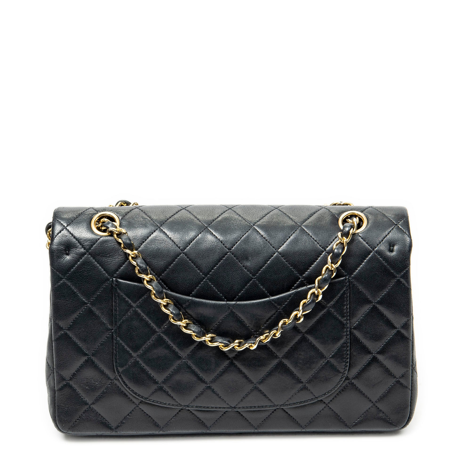 Shoulder Bag Classic Double Flap 26 Black Quilted Lambskin Leather