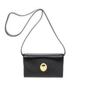 Shoulder Bag Vintage CD Flap Crossbody Black Grained Calfskin Leather