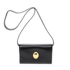 Shoulder Bag Vintage CD Flap Crossbody Black Grained Calfskin Leather