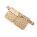 Waist Bag Waist Pouch Beige Monogrammed Canvas