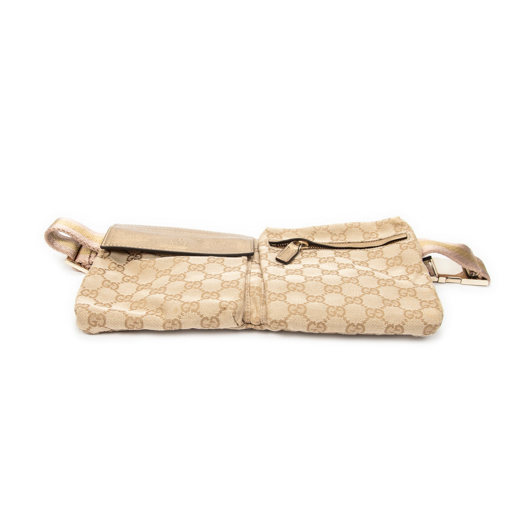 Waist Bag Waist Pouch Beige Monogrammed Canvas