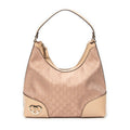 Shoulder Bag Medium Lovely Heart Hobo Light Pink Metallic Monogrammed Canvas