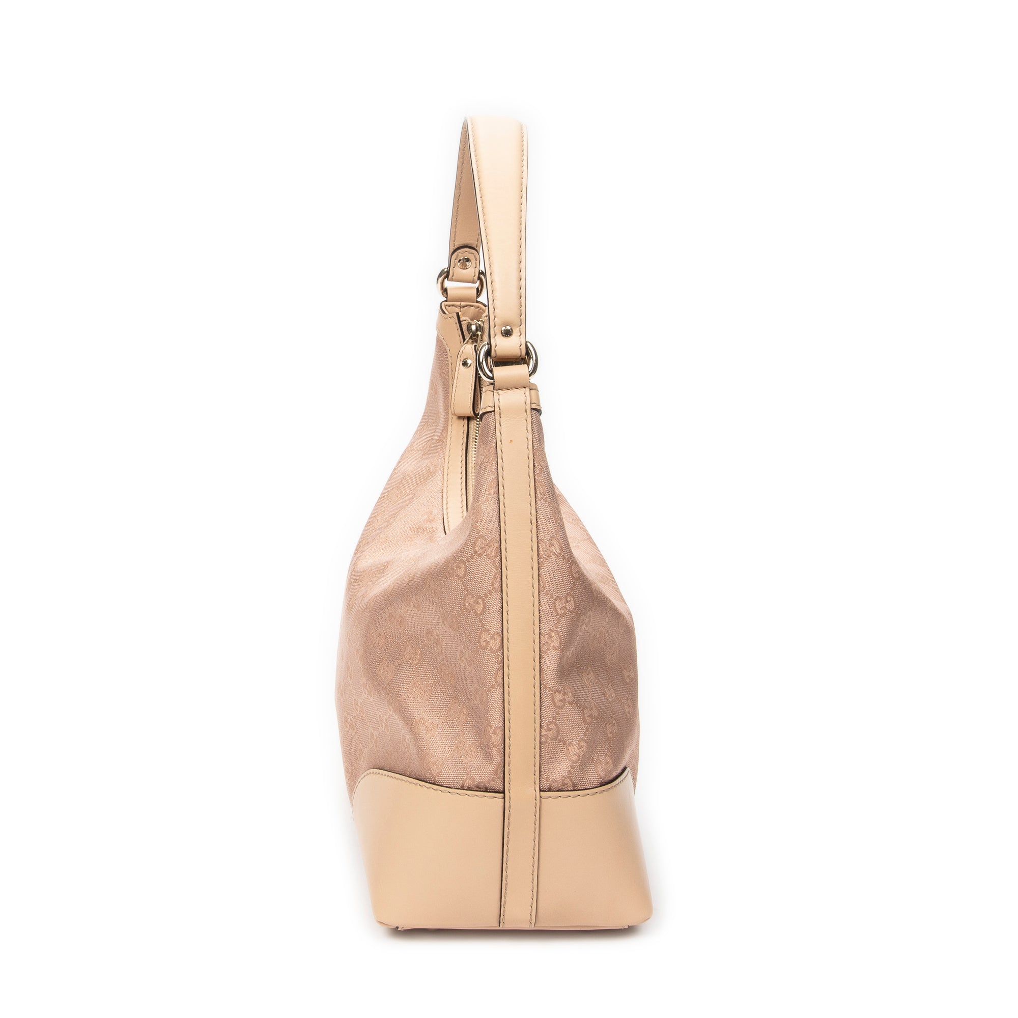 Shoulder Bag Medium Lovely Heart Hobo Light Pink Metallic Monogrammed Canvas