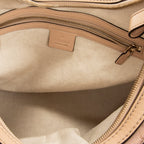 Shoulder Bag Medium Lovely Heart Hobo Light Pink Metallic Monogrammed Canvas