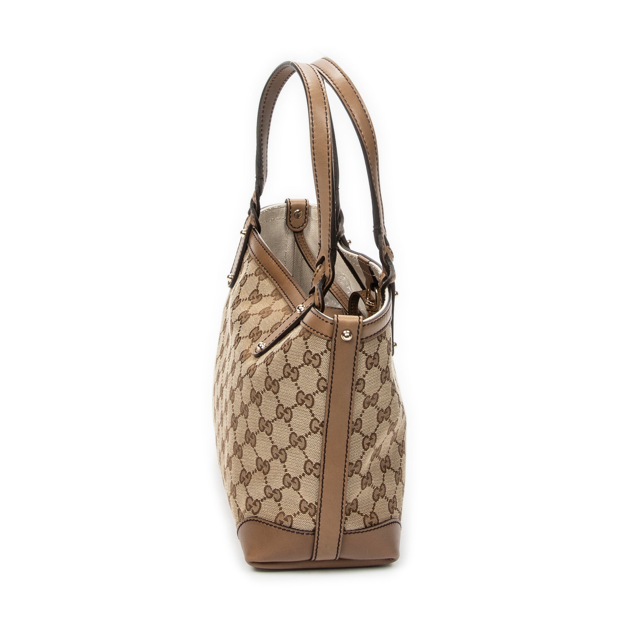 Shoulder Bag Small Craft Tote Beige Monogrammed Canvas