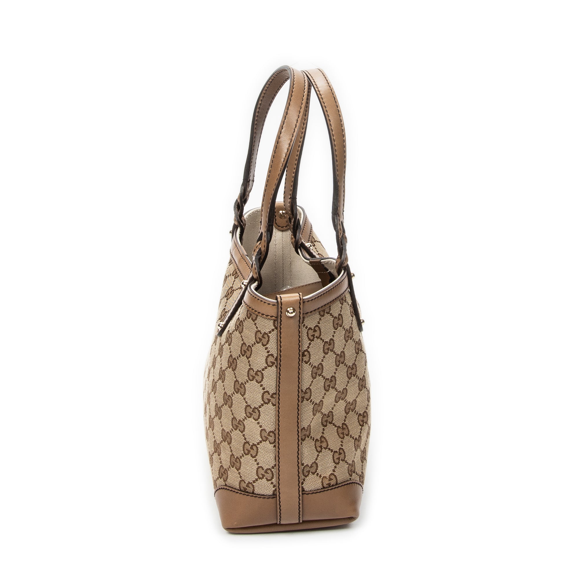 Shoulder Bag Small Craft Tote Beige Monogrammed Canvas