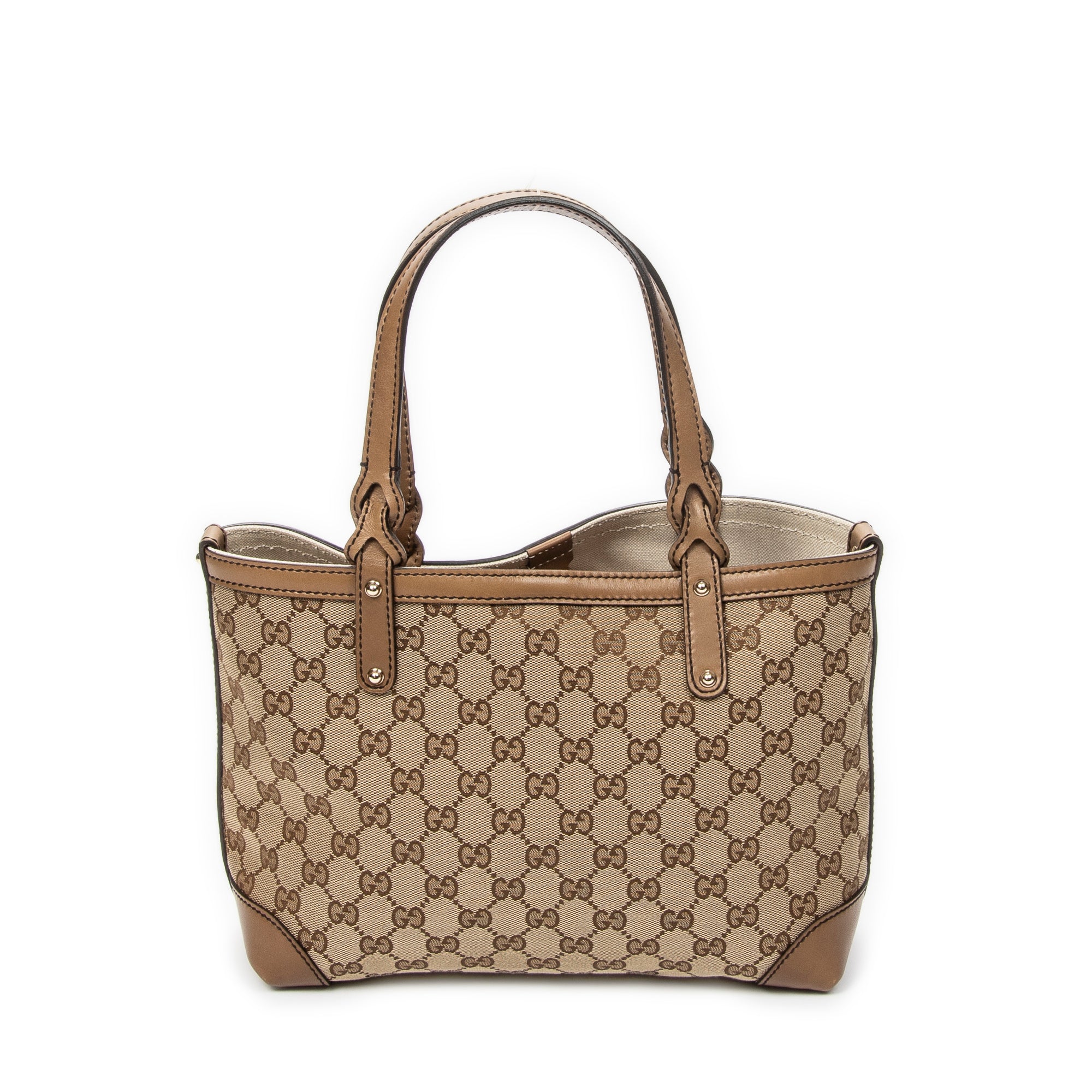Shoulder Bag Small Craft Tote Beige Monogrammed Canvas