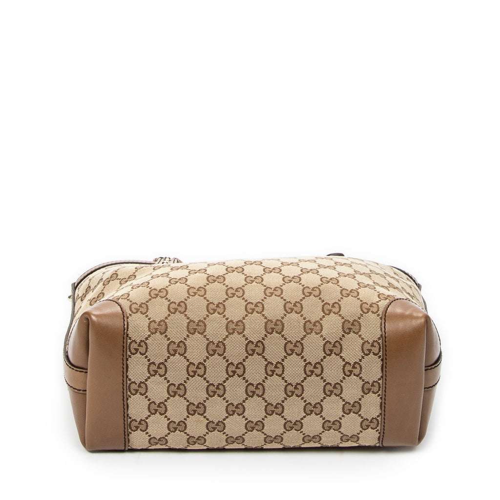 Shoulder Bag Small Craft Tote Beige Monogrammed Canvas