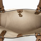 Shoulder Bag Small Craft Tote Beige Monogrammed Canvas