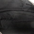 Shoulder Bag Round Zip Messenger Black Monogrammed Canvas