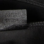 Shoulder Bag Round Zip Messenger Black Monogrammed Canvas