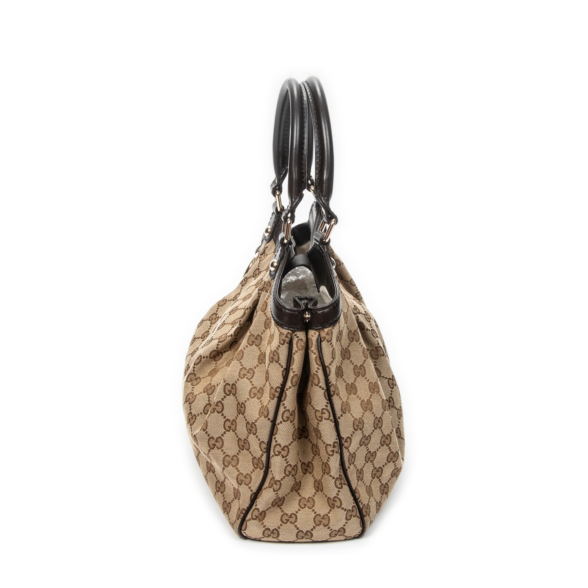 Shoulder Bag Small Sukey Tote Beige Monogrammed Canvas