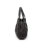 Shoulder Bag Abbey Hobo Diagonal Dark Brown Monogrammed Denim Canvas