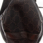 Shoulder Bag Abbey Hobo Diagonal Dark Brown Monogrammed Denim Canvas