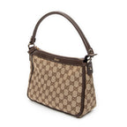 Shoulder Bag Small Abbey Top Handle Beige Monogrammed Canvas