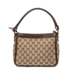 Shoulder Bag Small Abbey Top Handle Beige Monogrammed Canvas