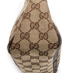 Shoulder Bag Small Abbey Top Handle Beige Monogrammed Canvas