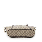 Shoulder Bag Zip Shopping Tote Beige Monogrammed Canvas