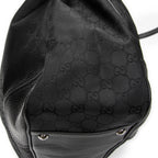 Shoulder Bag Large Web Princy Tote Black Monogrammed Nylon Canvas