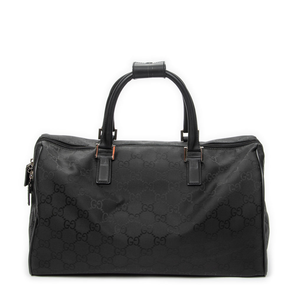 Travel Bag Travel Boston Black Monogrammed Nylon Canvas