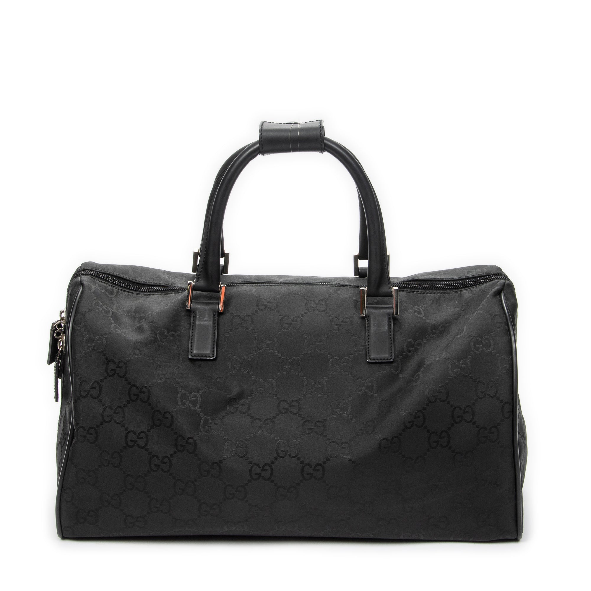 Travel Bag Travel Boston Black Monogrammed Nylon Canvas