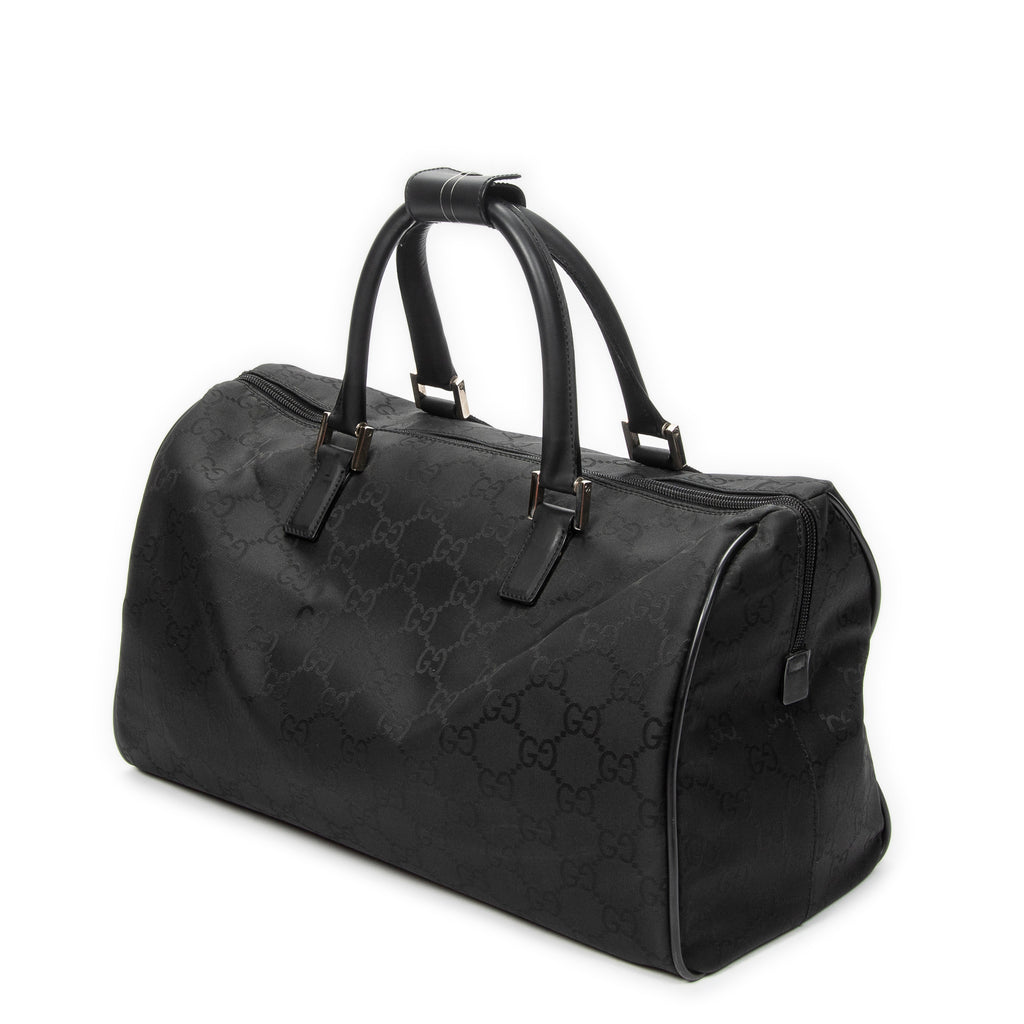 Travel Bag Travel Boston Black Monogrammed Nylon Canvas