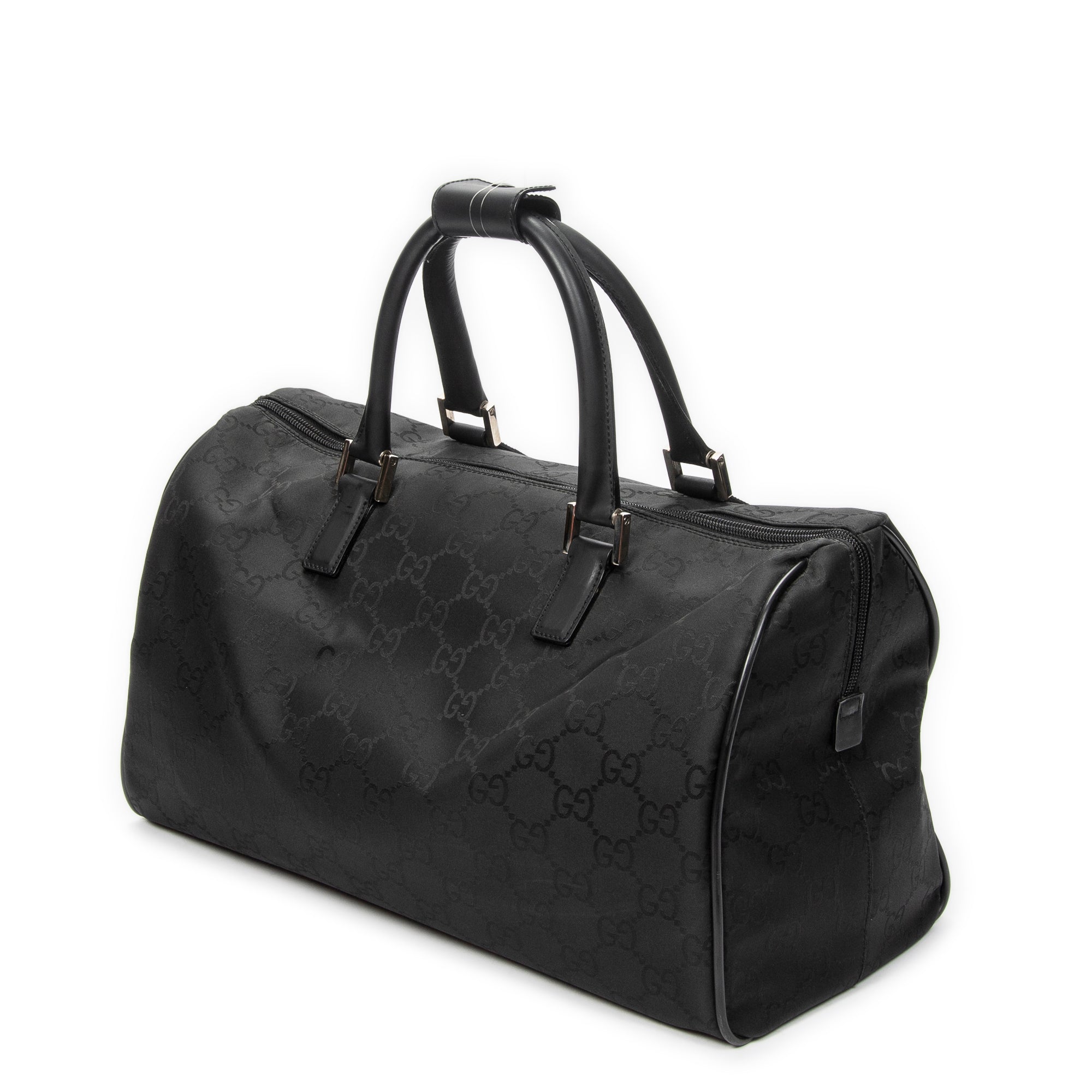 Travel Bag Travel Boston Black Monogrammed Nylon Canvas