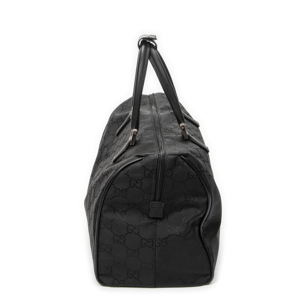 Travel Bag Travel Boston Black Monogrammed Nylon Canvas