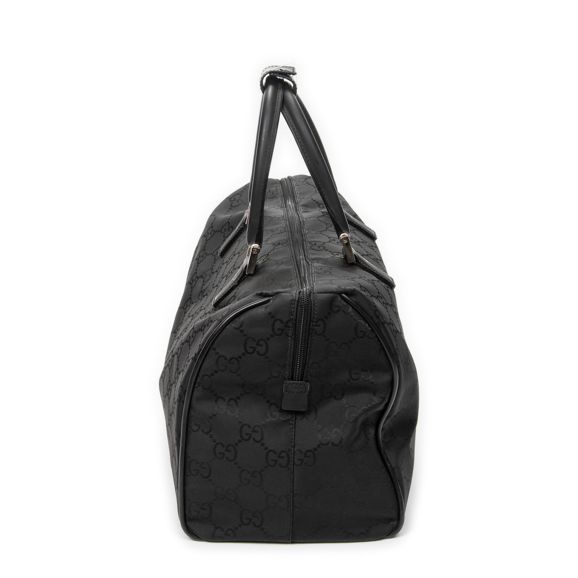 Travel Bag Travel Boston Black Monogrammed Nylon Canvas